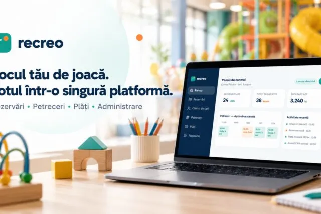 RECREO - platformă pentru locuri de joacă: rezervări, petreceri, plăți și administrare
